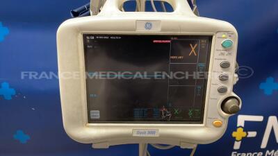 GE Patient Monitor Dash 3000 - w/ ECG leads - cuff - SPO2 sensor - 2