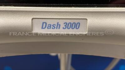 GE Patient Monitor Dash 3000 - w/ ECG leads - cuff - SPO2 sensor - 7