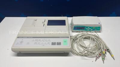 Lot of 1 x Fukuda Denshi ECG FCP-2201 with ECG leads and 1 x B-Braun Infusion Pump Infusomat Space YOM 2017 (Both power up)