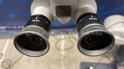 Carl Zeiss Opmi 1 SH Stereo Surgical Microscope w/ Binocular 12.5x - Focal 300 and Footswitch (Powers up) - 6
