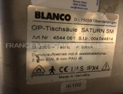 Blanco Transfer Operating Table 4544 404 and Fix Stand 4544 061 - missing remote control for the test (Powers up) - 8