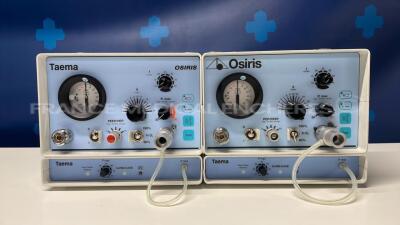 Lot of 2 Taema Transport Ventilators Osiris untested due to the missing power supplies
