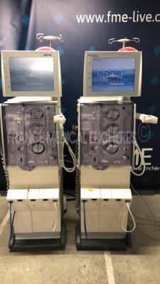 Lot of 2 x Fresenius Dialysis 5008 Cordiax - YOM 2011/2012 - S/W 4.57 - count 40058 hours/ 41347 hours (Both power up)