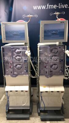 Lot of 2 x Fresenius Dialysis 5008 Cordiax - YOM 2011/2012 - S/W 4.57 - count 42223 hours/ 38268 hours (Both power up)
