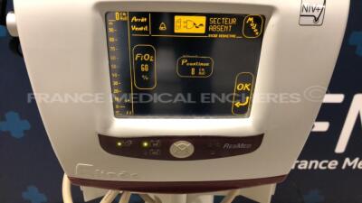 Resmed Transport Ventilator Elisee on stand -no power supply (Powers up) - 2