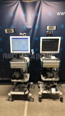 Lot of 2 x Deltamed EEG Mobile Station with Onyx Healthcare Medical Station 197ET-A1-1020 YOM 2015 Software issue - S/W 7.1.23.2024 - EEG Amplifier 1042 - Photic Stimulator Flash-401- Inbox-1142A - EEG Amplifier 1142 - Eneo Camera VKC-1416C - Camera O