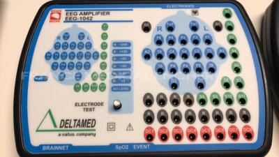 Lot of Deltamed EEG Accessories including 6 x EEG Amplifiers 1042 - 2 x Photic Stimulators Flash 401 - 8