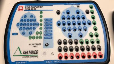 Lot of Deltamed EEG Accessories including 6 x EEG Amplifiers 1042 - 2 x Photic Stimulators Flash 401 - 9