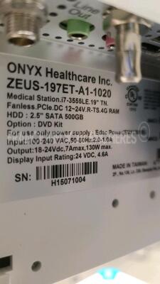 Deltamed EEG Mobile Station with Onyx Healthcare Medical Station 197ET-A1-1020 YOM 2015 - S/W 7.1.23.2024 - EEG Amplifier 1042 - Photic Stimulator Flash-401- Inbox-1142A - EEG Amplifier 1142 - Eneo Camera VKC-1416C - Camera OIVCPS - Raytec Infra red Pr - 12