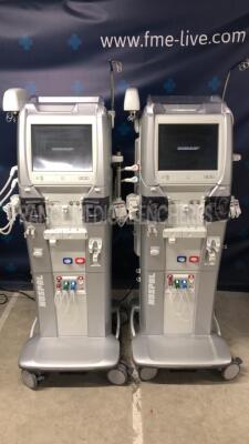 Lot of 2 Gambro Dialysis Evosys - YOM 2012 - S/W 8.21.00 - Count 29130H and 30548H (Both power up)