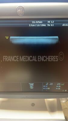 GE Ultrasound Voluson E8 BT13 - YOM 11/2010 - S/W 13.0.1 - Options Advanced 4D - DICOM - Sono IT - Advanced VCI - Elastography Analysis - Sono Biometry - BT Activation including GE Probe RAB4-8-D - YOM 2013 and GE Probe 11L-D - YOM 2020 and GE Probe C1-5- - 16