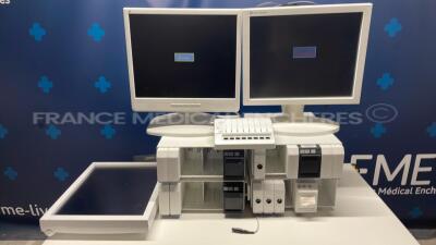 Lot of GE/Datex Ohmeda Monitoring including 2 Monitors USE1913A - 1 x Monitor D-LCC-19-02 - 3 x docking stations F-CU8-11-VG1 6 - 4 x modules E-INTPSM