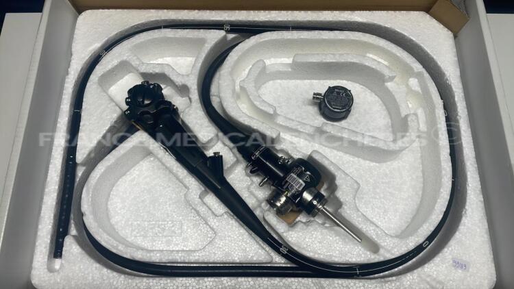 Olympus Colonoscope CF-Q165i - Engineer's report : Optical system no fault found ,Angulation no fault found , Insertion tube no fault found , Light transmission no fault found , Channels one no fault found , Leak check no fault found