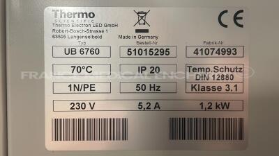 Thermo Incubator Heraeus - Model UB760 - Large capacity YOM 2010 (Powers up) - 7