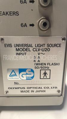 Olympus Light Source Evis CLV-U20 - bulb to be changed (Powers up) - 3