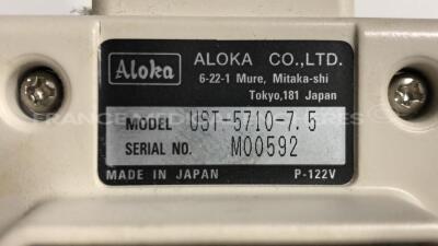 Aloka Ultrasound SSD-1700 Dryview -w/ UST-670-P5 probe - UST-979-3.5 probe - UST-5710-7.5 probe (Powers up) - 22