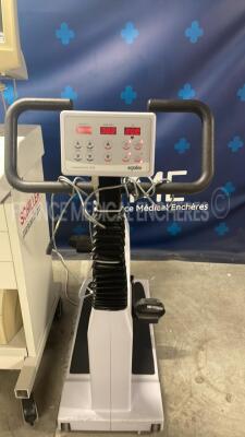 Lot of 1 x Schiller Stress Test Cardiovit CS-200 - screen to be repaired and 1 Ergoline Exercise Bike ER 800 (Both power up) - 2