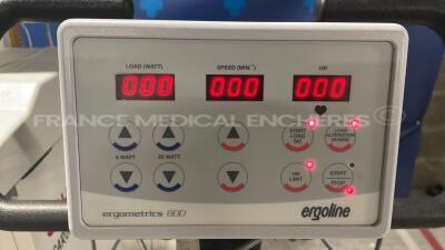 Lot of 1 x Schiller Stress Test Cardiovit CS-200 - screen to be repaired and 1 Ergoline Exercise Bike ER 800 (Both power up) - 4