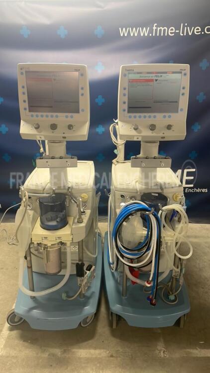 Lot of 2 x Taema Ventilator Felix - S/W 7.123 - Count 28303h/ 32241h (Both power up)