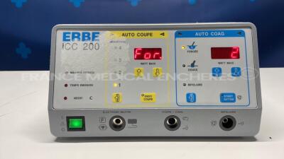 Erbe Surgical Unit ICC 200 (Powers up)