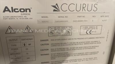 Alcon Fragmatome Accurus for Alcon Phaco Systems: 400VS; 800CS; and 600DS (Powers up) - 6