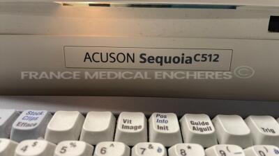 Acuson Ultrasound Sequoia C512 - YOM 2008 w/ Acuson Probe 4C1 and Acuson Probe 15L8w and Acuson Probe 6L3 and 3V2c (Powers up) - 5