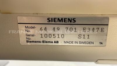 Siemens Ventilator Servo i - S/W 3.2 - Count 130397h (Powers up) - 6