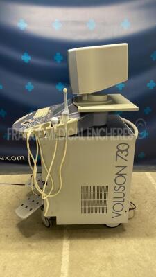 GE Ultrasound Voluson 730 Expert BT08 - YOM 2010 - S/W 5.4.6 - Options - TR 4D - DICOM - Vocal II - IUT - SRI II - VCI -B-Flow - STIC - Activation BT w/ GE Probe RAB4-8L - YOM 2009 and GE Probe RIC5-9W - YOM 2009 and Sony Video Graphic Printer UP-897MD (P - 2