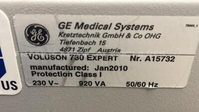 GE Ultrasound Voluson 730 Expert BT08 - YOM 2010 - S/W 5.4.6 - Options - TR 4D - DICOM - Vocal II - IUT - SRI II - VCI -B-Flow - STIC - Activation BT w/ GE Probe RAB4-8L - YOM 2009 and GE Probe RIC5-9W - YOM 2009 and Sony Video Graphic Printer UP-897MD (P - 20