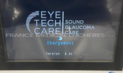 Lot of 1 x Eye Tech Care Treatment for Glaucoma Unit EyeOP1 - YOM 12/2015 - S/W 0AD6 - system error - french language and 1 x Ezem Insufflator ProtoCO2l - YOM 2006 (Both power up) - 3