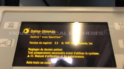 Datex Ohmeda Ventilator Aestiva/5 7900 sw 3.50 (Powers up) - 12