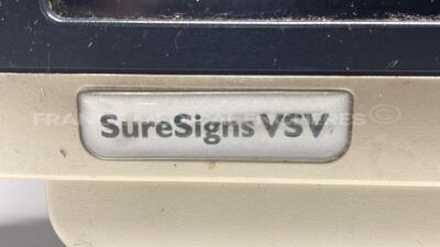 Lot of 2 x Philips Vital Signs Monitors SureSigns VM6 and SureSigns VSV - YOM 2009 and 2006 - S/W A.00.51 and A.01.60 - no power cables (Both power up) - 5