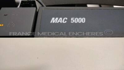 Lot of 1 x GE ECG MAC 5000 - 1 x Philips ECG Series 50 IP-2 - 1 x HP ECG PageWriter 100 - w/ ECG electrodes trolley (Powers up) - 12