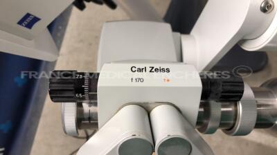 Carl Zeiss ENT Surgical Microscope S7 OPMI Movena - Focus f170 lense - w/ Dual Binoculars 12.5x (Powers up) - 14