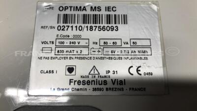 Lot of 6 x Fresenius Volumetric Pumps Optima MS - no power cables (All power up) - 11