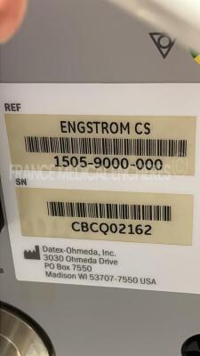 Datex Ohmeda Ventilator Engstrom Carestation CS - S/W 07.01 (Powers up) - 7