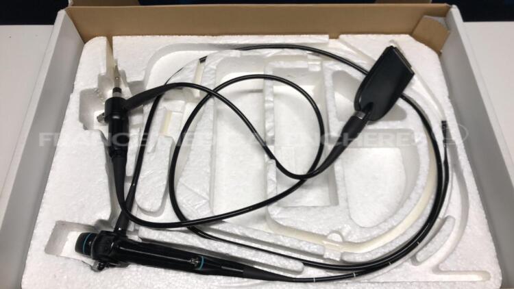 Olympus Cysto-Nephro Videoscope CYF type V2 - Engineer's report : Optical system no fault found ,Angulation no fault found , Insertion tube - pinched and bent, Light transmission no fault found , Channels -no faulkt found - Leak check - leack