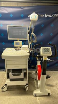 Schiller Stress System CS-200 Excellence including Schiller Ergometer Ergosana w/ ECG leads and Cuff (All power up)