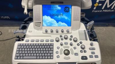 GE Ultrasound Logiq E9 R2 - YOM 2009 - S/W Options not available - S/W 2.0.5 w/GE Probe 11L-D - YOM 2015 and GE Probe IC5-9-D - YOM 2019 and GE Probe C1-5-D - YOM 2016 (Powers up)</p> - 5