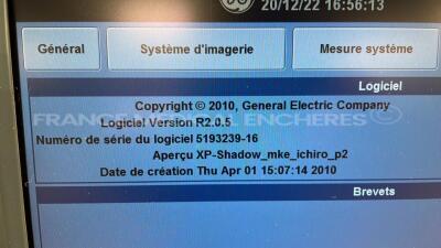 GE Ultrasound Logiq E9 R2 - YOM 2009 - S/W Options not available - S/W 2.0.5 w/GE Probe 11L-D - YOM 2015 and GE Probe IC5-9-D - YOM 2019 and GE Probe C1-5-D - YOM 2016 (Powers up)</p> - 6