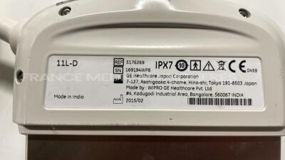 GE Ultrasound Logiq E9 R2 - YOM 2009 - S/W Options not available - S/W 2.0.5 w/GE Probe 11L-D - YOM 2015 and GE Probe IC5-9-D - YOM 2019 and GE Probe C1-5-D - YOM 2016 (Powers up)</p> - 11