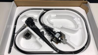 Olympus Colonoscope CF-Q165I Engineer's report : Optical system no fault found ,Angulation no fault found , Insertion tube no fault found , Light transmission no fault found , Channels no fault found, Leak no leak