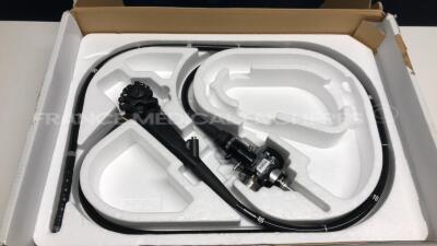 Olympus Colonoscope CF-Q165I Engineer's report : Optical system no fault found ,Angulation no fault found , Insertion tube no fault found , Light transmission no fault found , Channels no fault found, Leak no leak