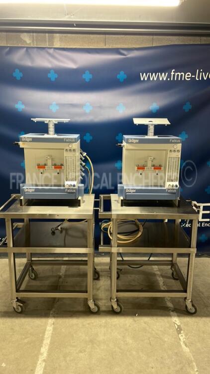 Lot of 2 x Drager Ventilators Fabius - YOM 2008 (Both power up)