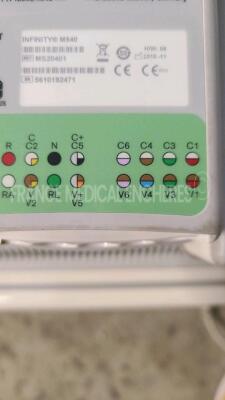 Lot of 3 x Drager Patient Monitors Infinity C700 YOM 2010/2010/2011- SW 4.0.3 and 3 x Drager patient Monitors M540 YOM 2012/2010/2010 - S/W 4.1.1 and 3 x ECG leads and 3 x Drager Mainstream C02 (All power up) - 13