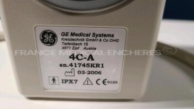 GE Ultrasound Voluson 730 Expert - YOM 04/2006 - S/W 1.3.1.1.0.11 - Options real time - DICOM - vocal 2- SRI 2 - VCI - B-flow - STIC - XTD TD - contrast - w/ RIC5-9H probe YOM 2006 - 4C- A probe YOM 2006 - Sony video graphic printer UP-895MDW (Powers up) - 19