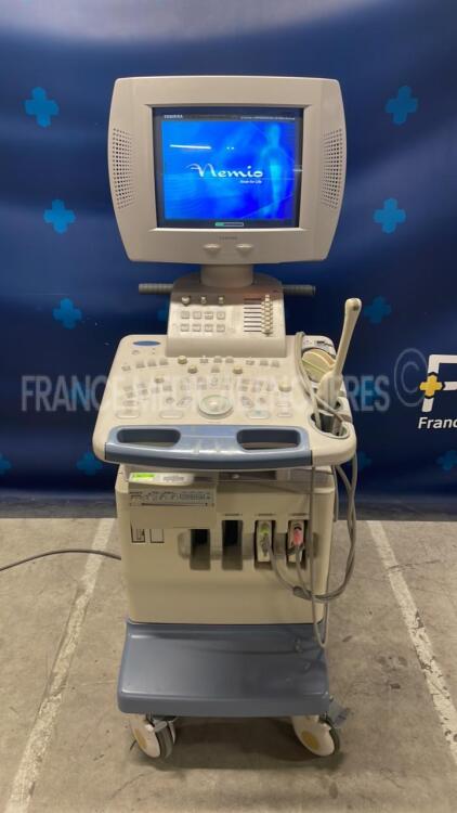 Toshiba Ultrasound Nemio w/ Toshiba Probe PVM-651VT - YOM 2010 and Toshiba PVM-375AT - YOM 2014 and Sony Video Graphic Printer UP-895CE (Powers up)