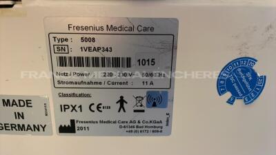 Lot of 2x Fresenius Dialysis Cordiax 5008 - YOM 2011 - S/W 4.63 - Count 16556h and 14152h (Both power up) - 9