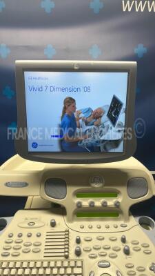 GE Ultrasound Vivid 7 Dimension - YOM 2008 - S/W 7.1.2 - Option - DICOM Media w/ Sony Digital Graphic Printer UP-D897 (Powers up) - 9