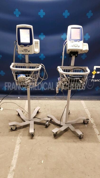 Lot of 2 x Welch Allyn Vital Signs Monitors Spot Vital Signs LXI (All power up)